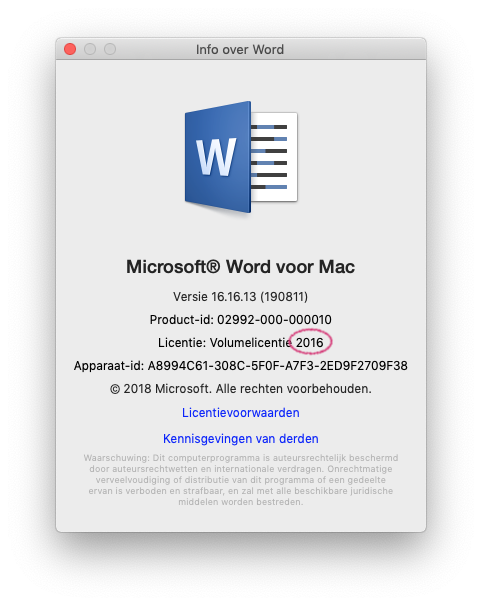 upgrade word for mac 2016